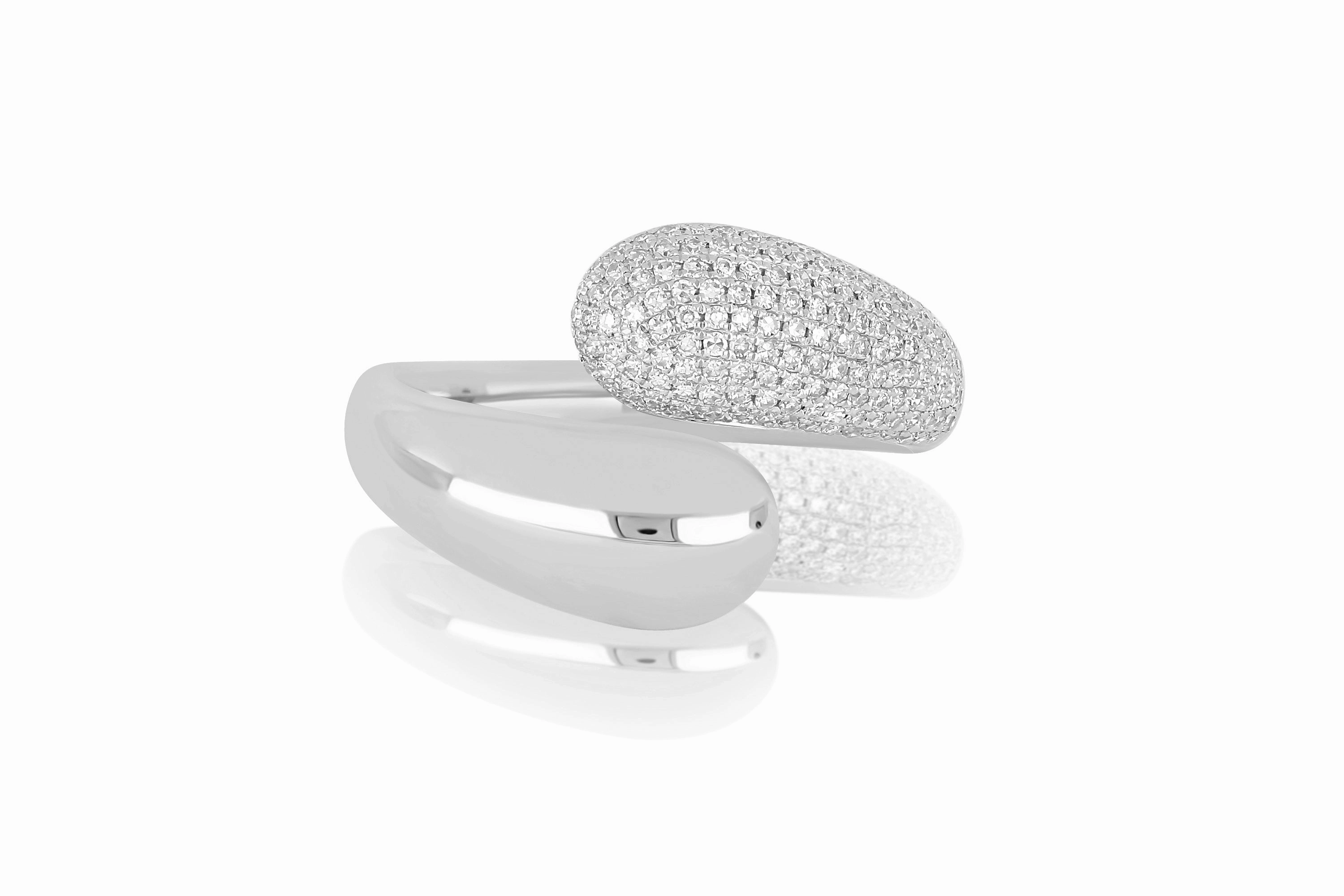 Diamond & Gold Jumbo Double Dome Ring