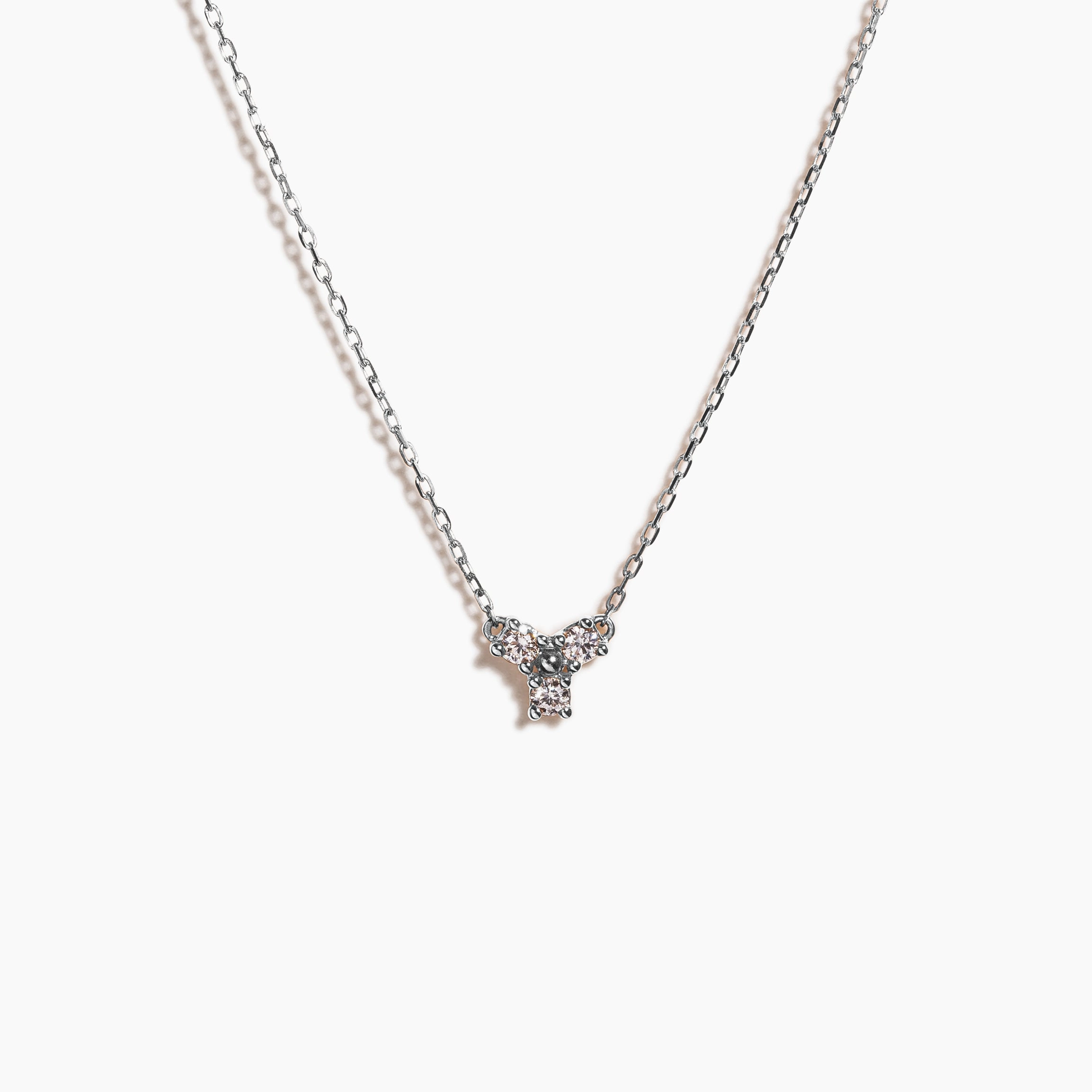 Diamond Trinity Necklace / 9K and 18K Solid Gold