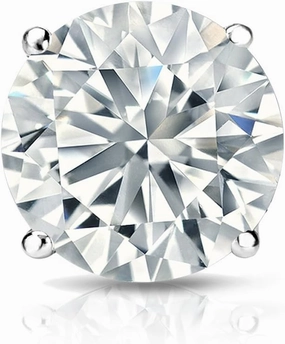 Diamond Wish IGI Certified 14k White Gold 4-Prong Basket Round Diamond Single Stud Earring (1 CTTW, G-H, VS2-SI1)
