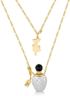 Disney Couture Alice in Wonderland Drink Me Potion Bottle Necklace