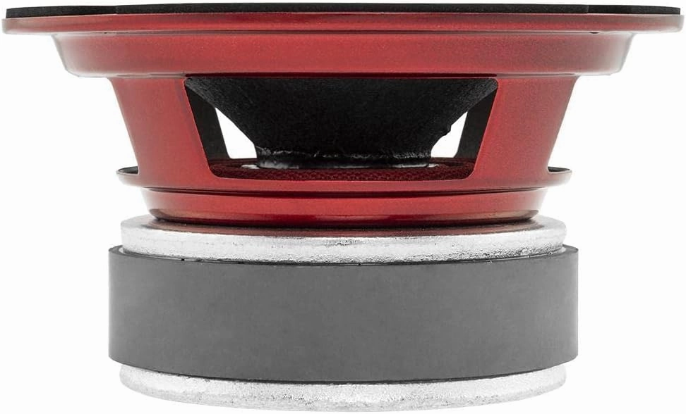 DS18 PRO-X5.4BM Loudspeaker - 5.25", Midrange, Red Aluminum Bullet, 300W Max, 150W RMS, 4 Ohms - Premium Quality Audio Door Speakers for Car or Truck Stereo Sound System (1 Speaker)