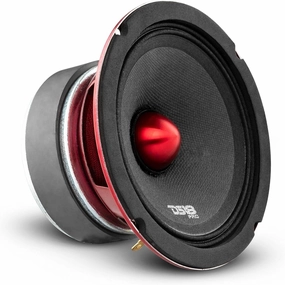DS18 PRO-X5.4BM Loudspeaker - 5.25", Midrange, Red Aluminum Bullet, 300W Max, 150W RMS, 4 Ohms - Premium Quality Audio Door Speakers for Car or Truck Stereo Sound System (1 Speaker)