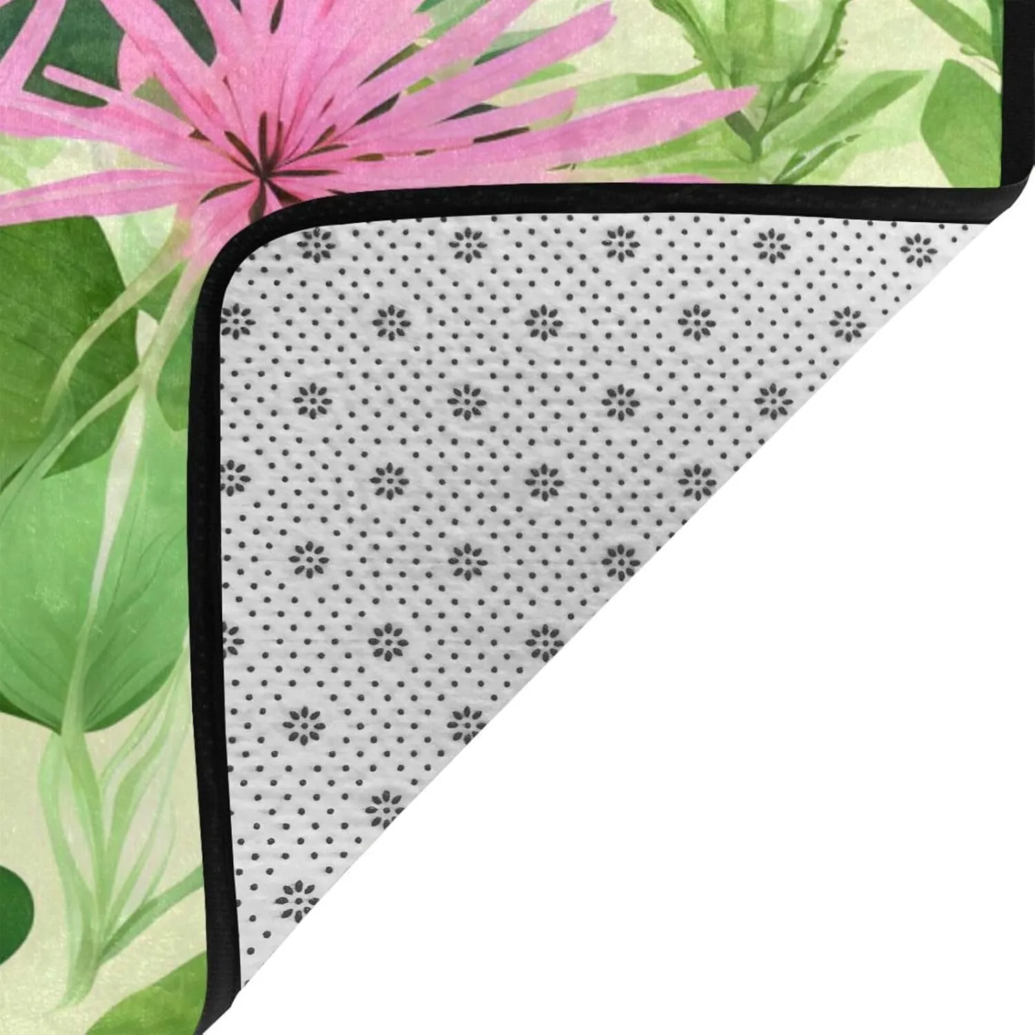 EkcoS Pink Plant Flowers Large Area Rugs for Living Room, Super Soft Fluffy Modern Bedroom Rug,Soft Plush Furry Bedside Rug,(63x48in)