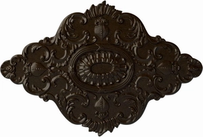 Ekena Millwork CM42X28ASBZS Ashford Ceiling Medallion, 42 3/4"W x 28 7/8"H x 1"P, Hand-Painted Bronze