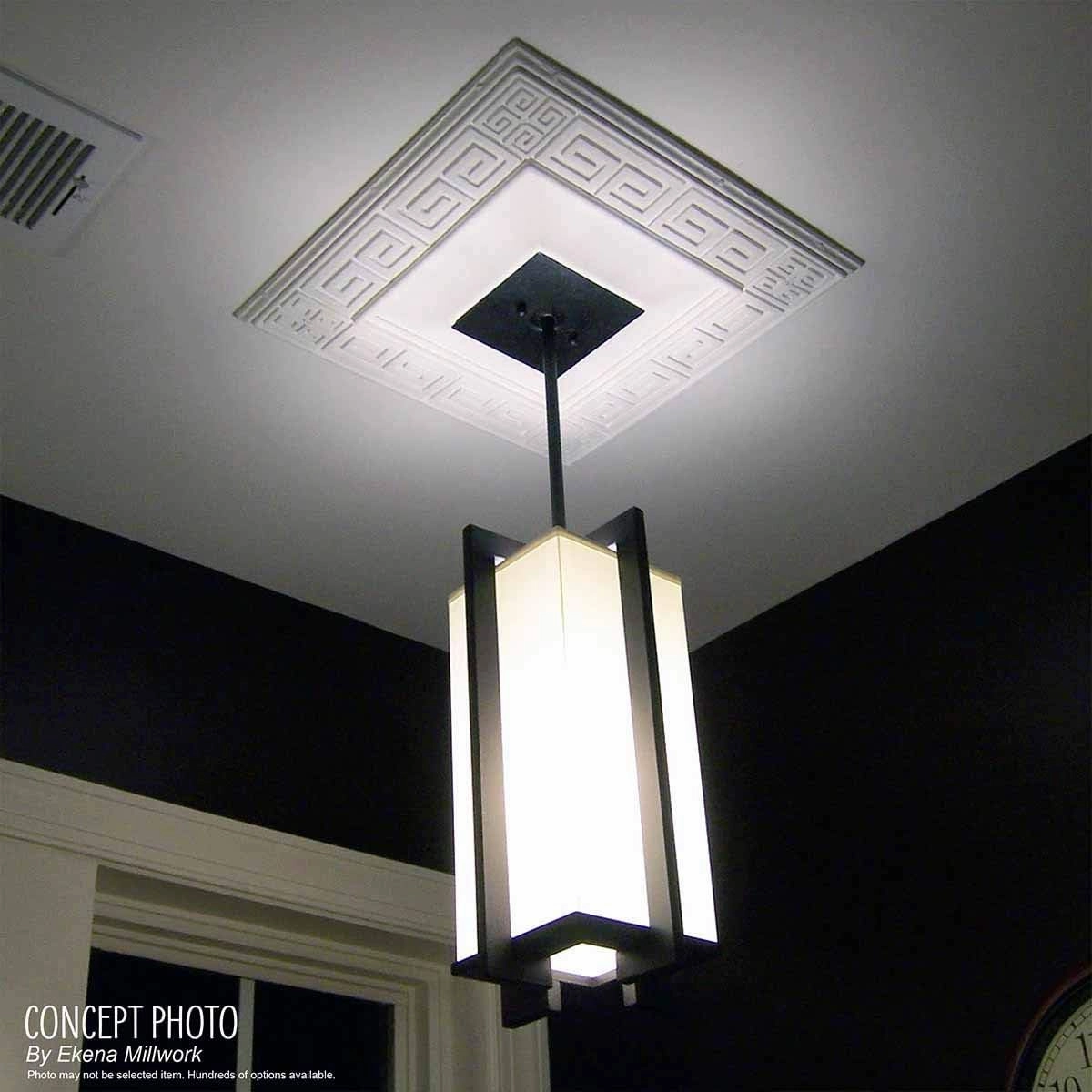 Ekena Millwork CM42X28ASBZS Ashford Ceiling Medallion, 42 3/4"W x 28 7/8"H x 1"P, Hand-Painted Bronze