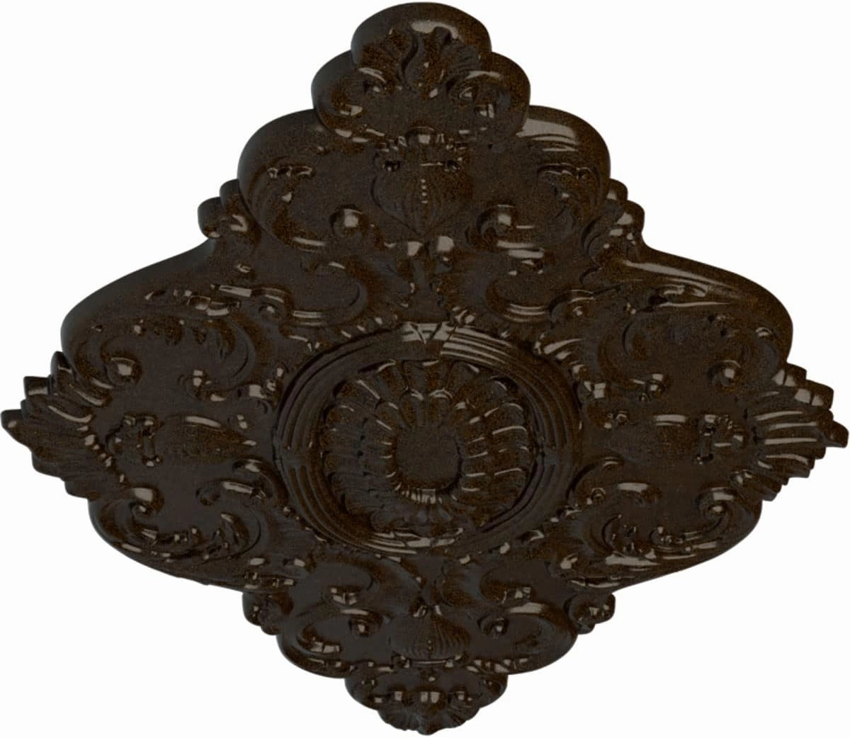 Ekena Millwork CM42X28ASBZS Ashford Ceiling Medallion, 42 3/4"W x 28 7/8"H x 1"P, Hand-Painted Bronze