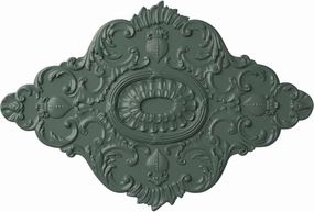 Ekena Millwork CM42X28ASCBF Ashford Ceiling Medallion, 42 3/4"W x 28 7/8"H x 1"P, Hand-Painted Cloud Burst