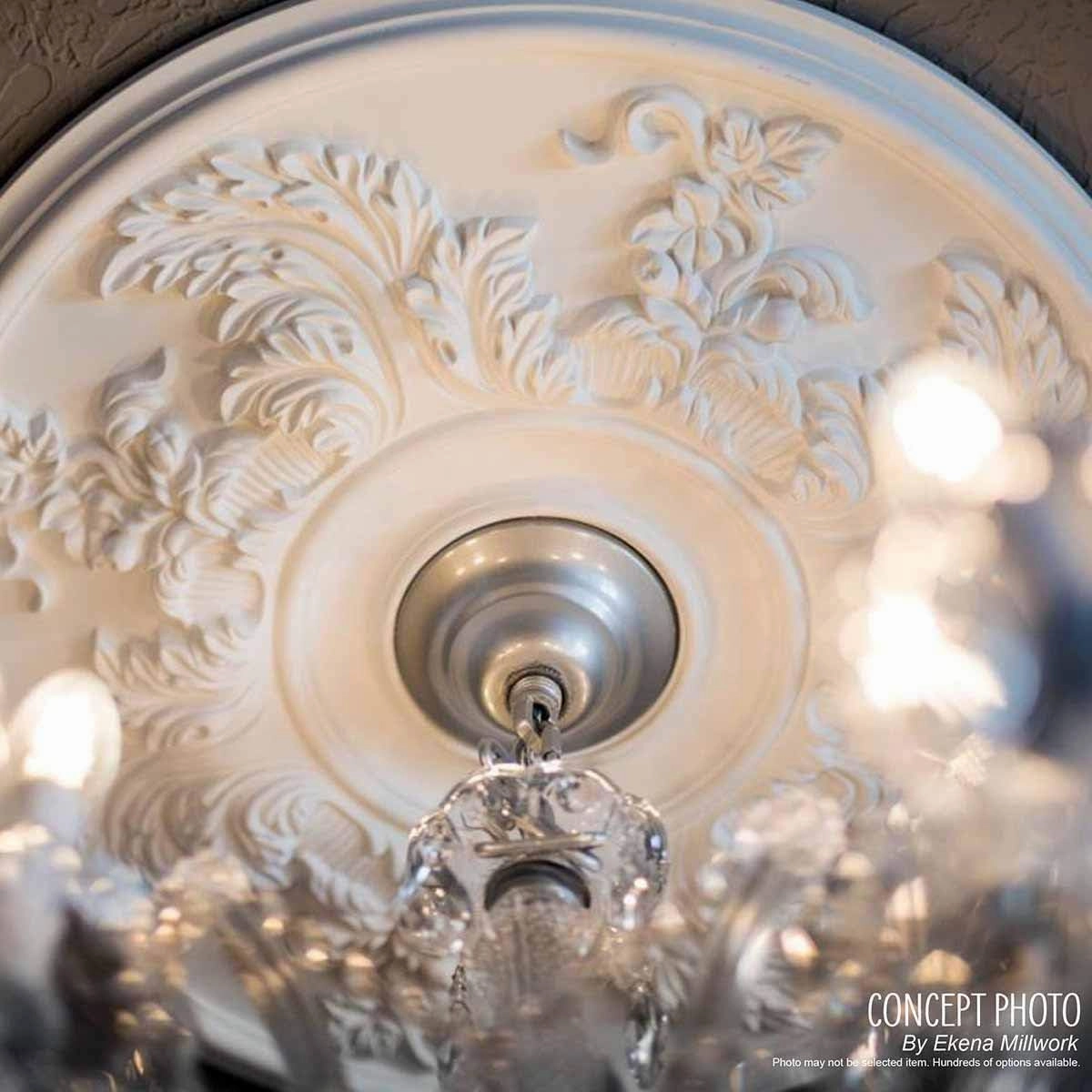 Ekena Millwork CM42X28ASCBF Ashford Ceiling Medallion, 42 3/4"W x 28 7/8"H x 1"P, Hand-Painted Cloud Burst