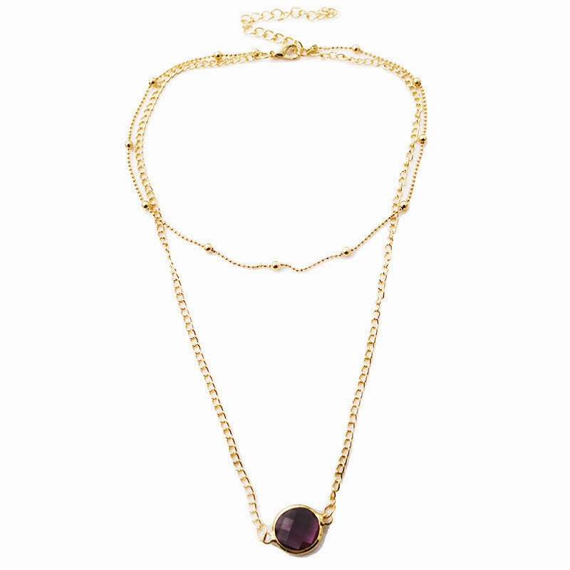 Elegant Amethyst Gemstone Necklace jltn0678