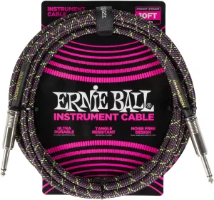 Ernie Ball Instrument Cable, Coaxial Male, Purple Python, 10ft (P06427)