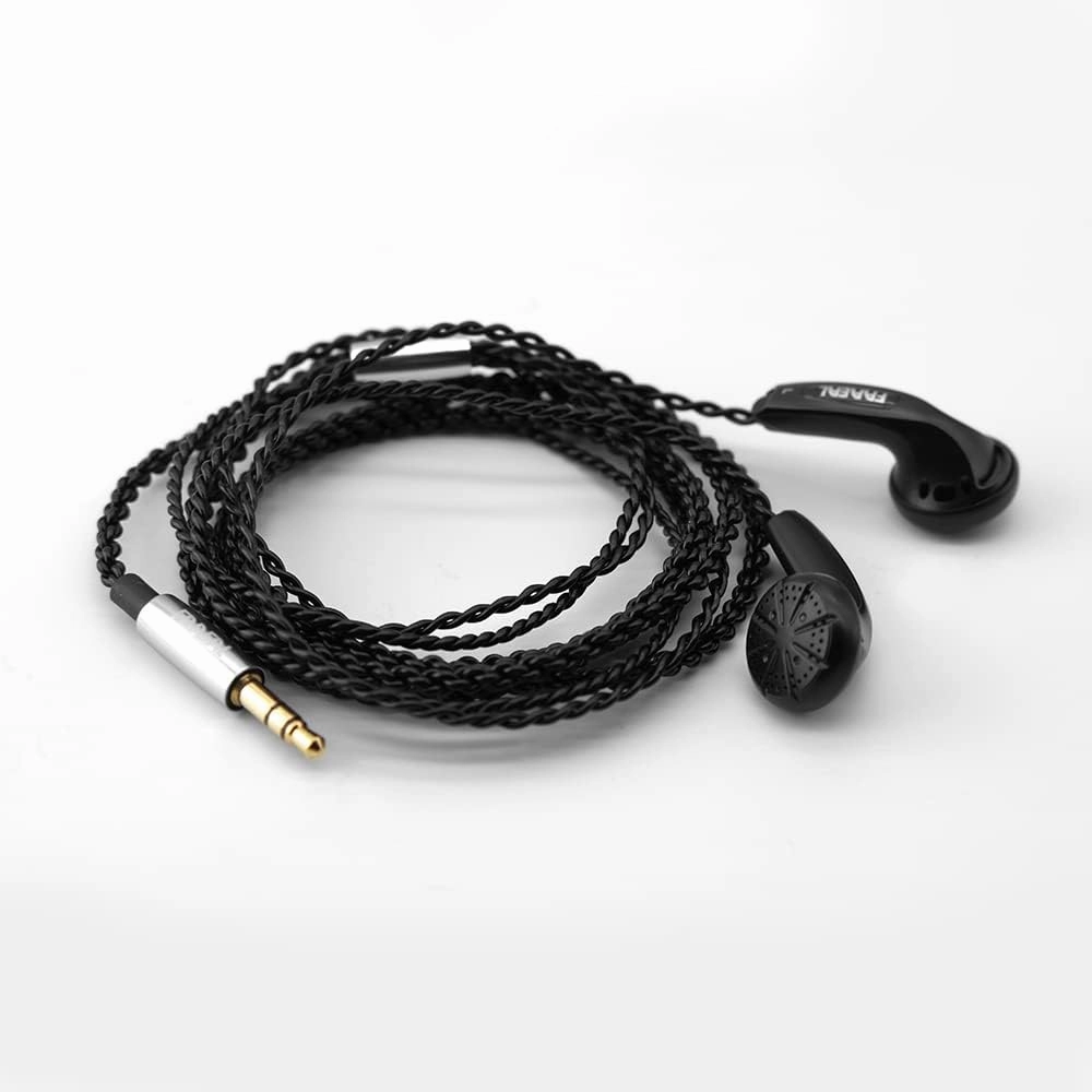 FAAEAL Snow-Lotus 1.0 HiFi Earphone 64 Ohm DIY Clear Detailed Balanced Sound Quality Music Earphones DJ Earphones (Snow-Lotus 1.0, Black)