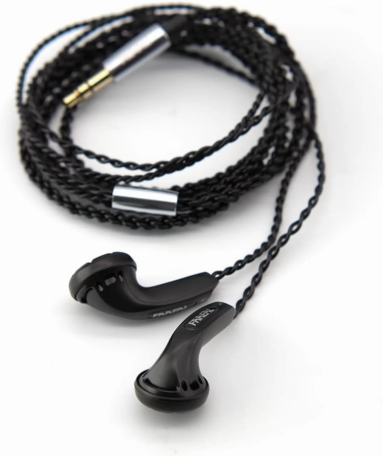 FAAEAL Snow-Lotus 1.0 HiFi Earphone 64 Ohm DIY Clear Detailed Balanced Sound Quality Music Earphones DJ Earphones (Snow-Lotus 1.0, Black)