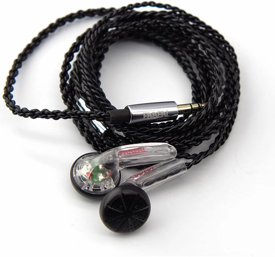 FAAEAL Snow-Lotus 1.0 HiFi Earphone 64 Ohm DIY Clear Detailed Balanced Sound Quality Music Earphones DJ Earphones (Snow-Lotus 1.0, Transparent)