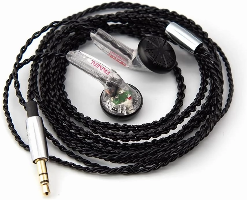 FAAEAL Snow-Lotus 1.0 HiFi Earphone 64 Ohm DIY Clear Detailed Balanced Sound Quality Music Earphones DJ Earphones (Snow-Lotus 1.0, Transparent)