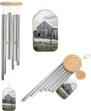Farmhouse Barn Country Farm Wind Chimes Outside with Relaxing Rich Sound, Memorial Wind Chimes Gifts Porch Garden Backyard
