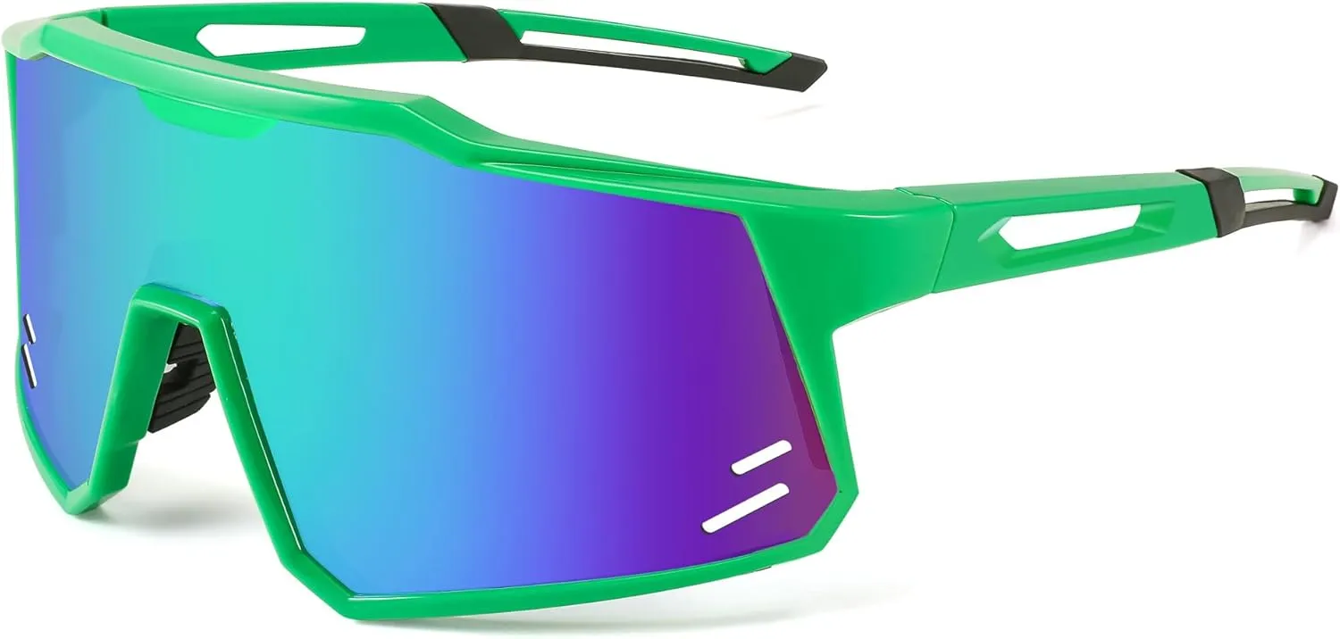 FEISEDY Sports Sunglasses Wraparound 80s Visor Men Women Outdoor Shield Baseball Sunglasses B4125