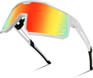 FEISEDY Sports Sunglasses Wraparound 80s Visor Men Women Outdoor Shield Baseball Sunglasses B4125