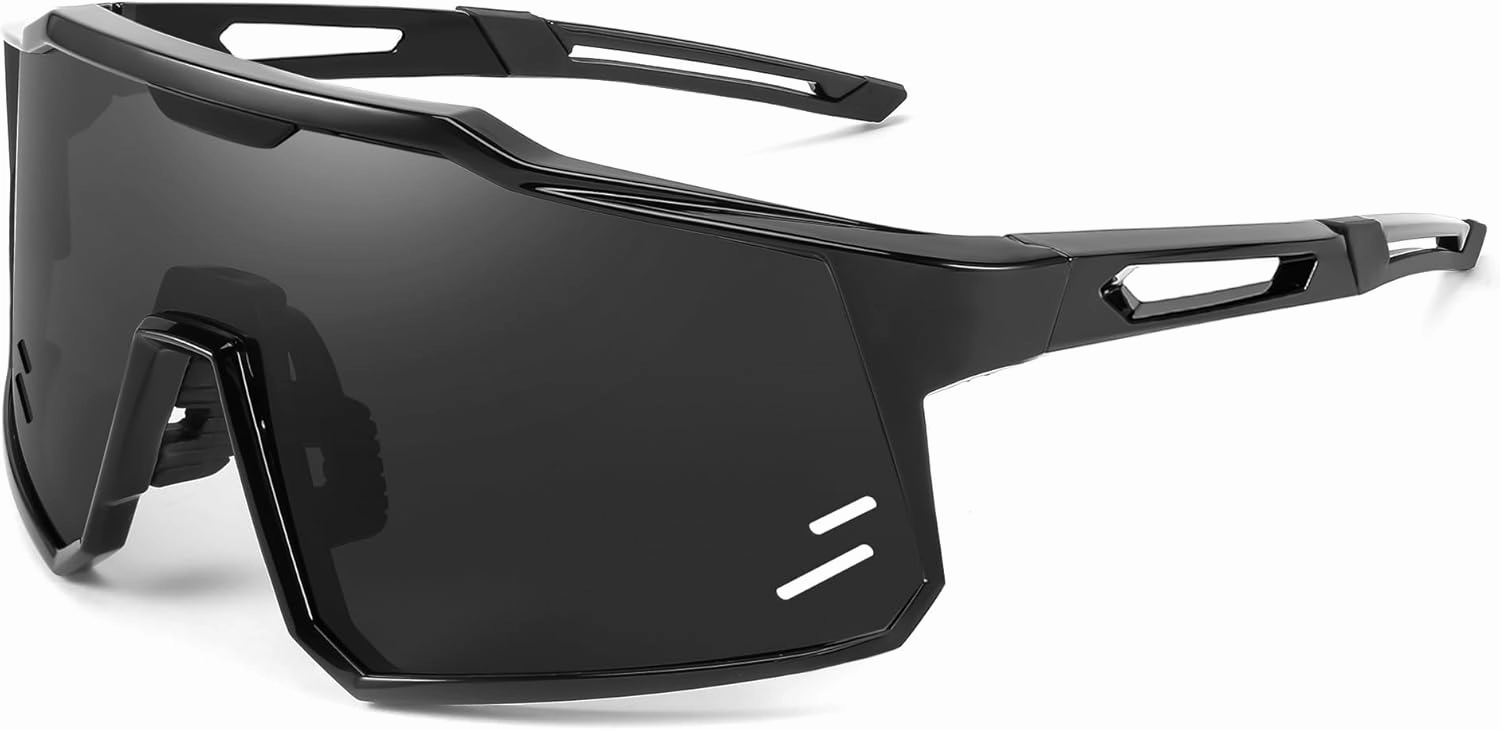 FEISEDY Sports Sunglasses Wraparound 80s Visor Men Women Outdoor Shield Baseball Sunglasses B4125