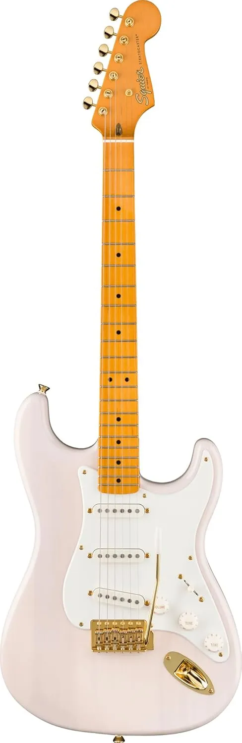 Fender Squier Classic Vibe '50s Stratocaster - White Blonde Bundle with Gig Bag, Cable, Tuner, Strap, Strings, Picks, and Austin Bazaar Instructional DVD