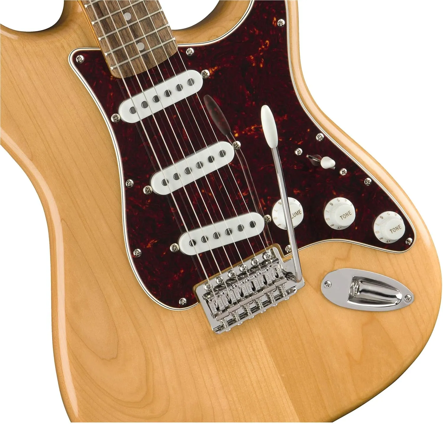 Fender Squier Classic Vibe '70s Stratocaster - Natural Bundle with Gig Bag, Instrument Cable, Tuner, Strap, Strings, Picks, and Austin Bazaar Instructional DVD
