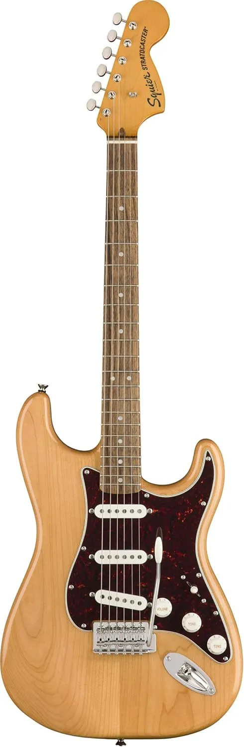 Fender Squier Classic Vibe '70s Stratocaster - Natural Bundle with Gig Bag, Instrument Cable, Tuner, Strap, Strings, Picks, and Austin Bazaar Instructional DVD