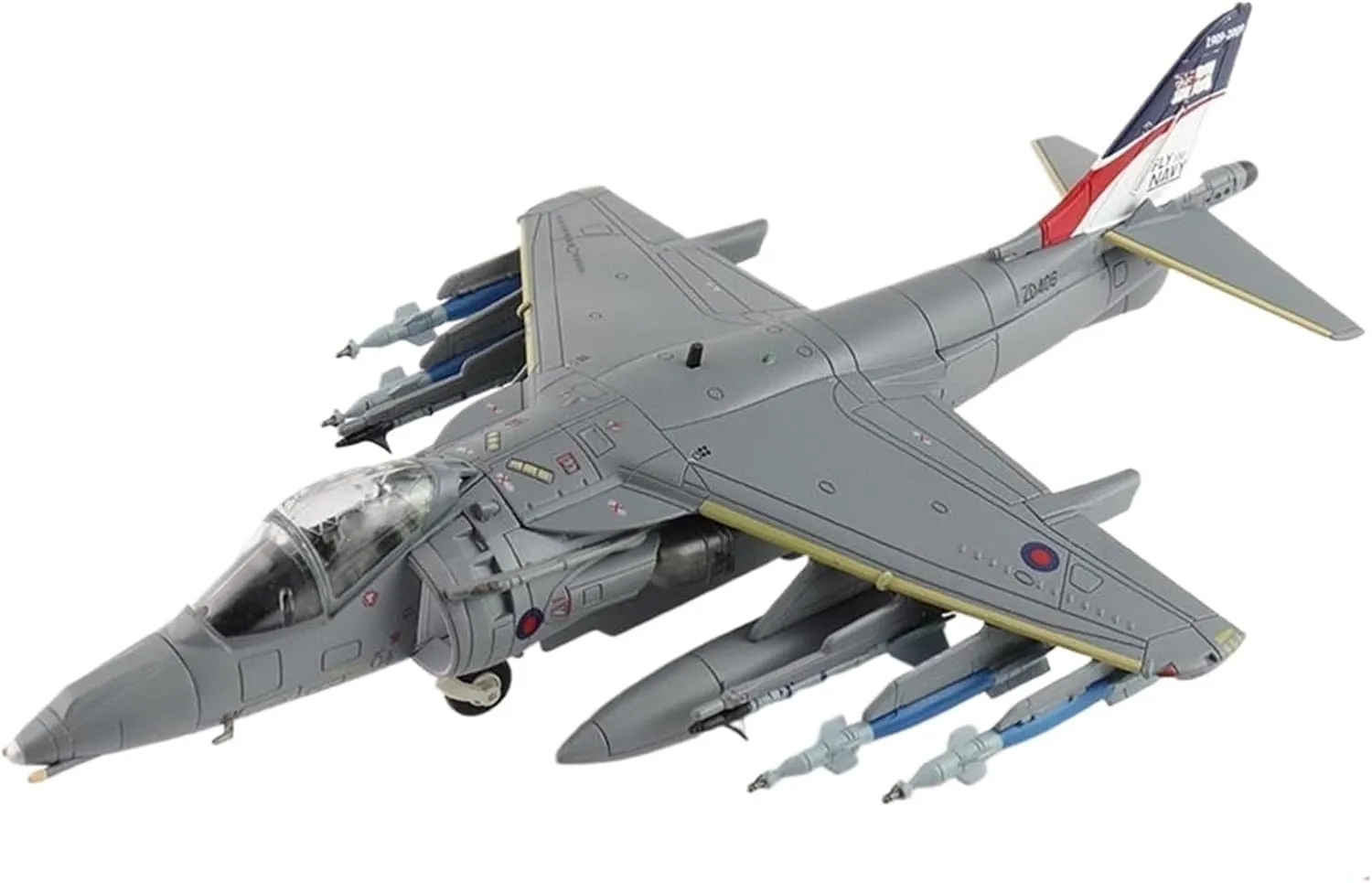 Finished Models 1:72 Scale Royal Navy Harrier Fighter Harrier GR.9 Alloy Model Static Decoration Scale Airplanes