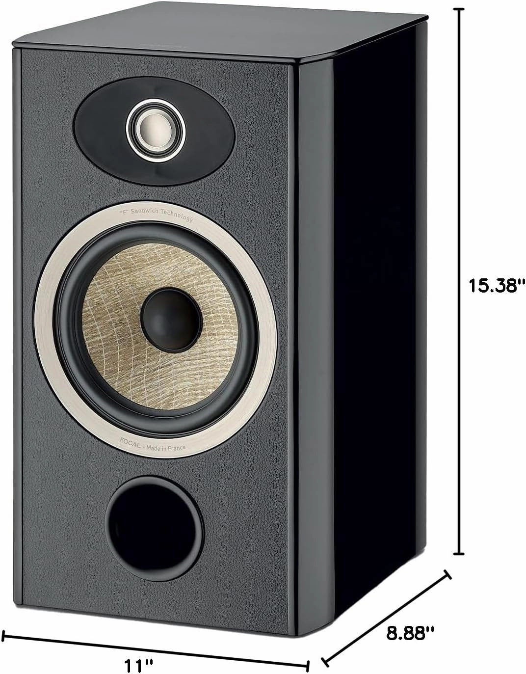 Focal Aria Evo X No. 1 Bookshelf Loudspeakers - Pair (High Gloss Black)