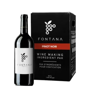 Fontana Pinot Noir Wine Kit Ingedients - 6 Gallon DIY Kit - Makes 30 Bottles of Wine
