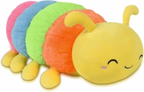 Forest & Twelfth 11" Caterpillar Toy Stuffed Caterpillar Plush Toys, Soft and Cuddly Hungry Caterpillar Toy for Kids, Cute Decoration for Kid's Bedroom, Nursery, or Play Area (Yellow)