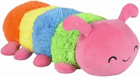 Forest & Twelfth 17.5" Caterpillar Toy Stuffed Caterpillar Plush Toys, Soft and Cuddly Hungry Caterpillar Toy for Kids, Cute Decoration for Kid's Bedroom, Nursery, or Play Area (Pink)