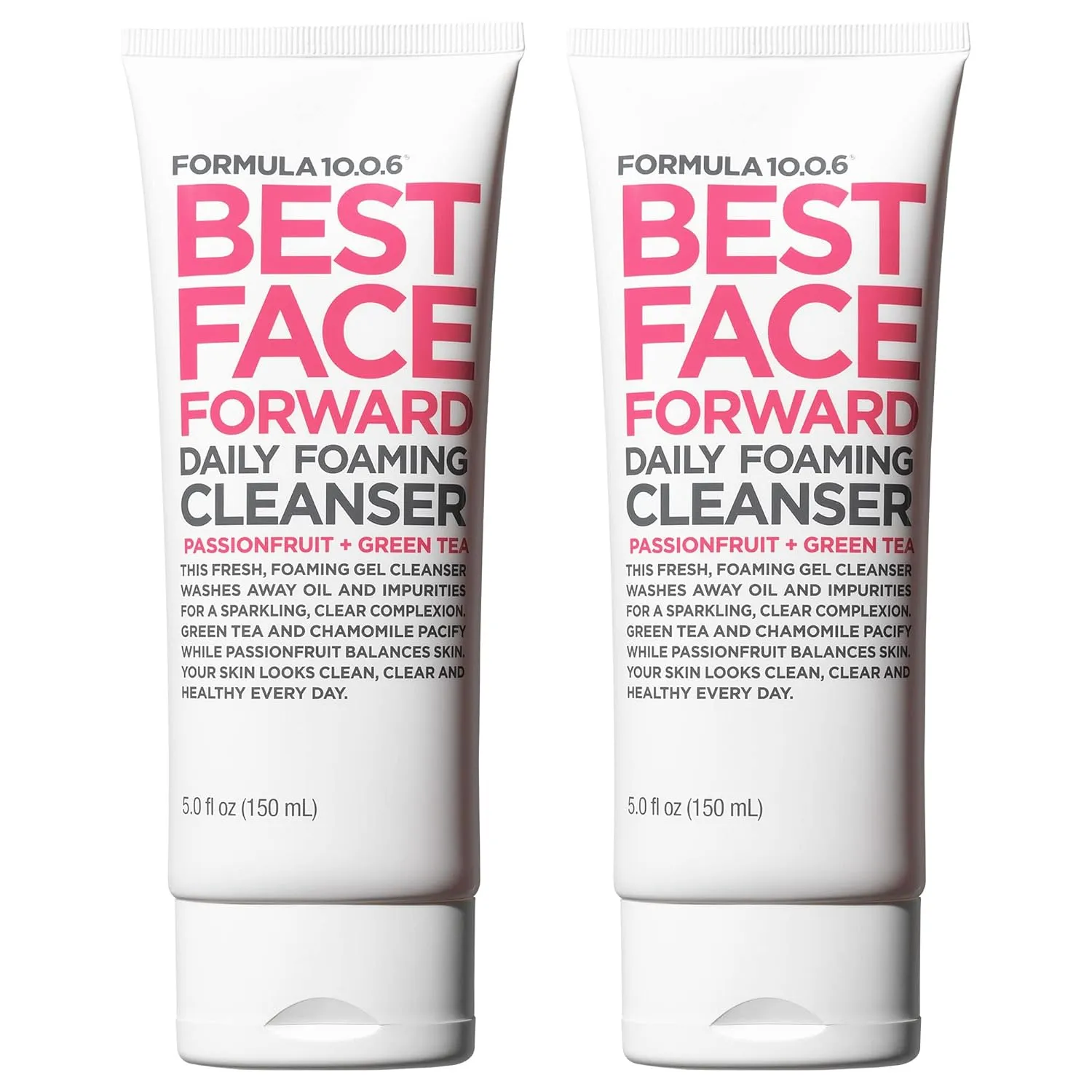 FORMULA 10.0.6 Best Face Forward Daily Foaming Cleanser, 2 pack 10 fl oz. (00301)