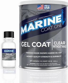 Gel Coat - ISO/NPG Clear Gel Coat Without Wax with MEKP Catalyst (1 Quart)