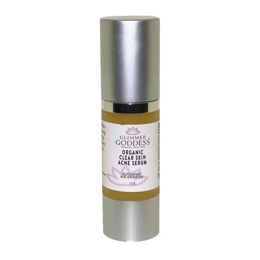 Glimmer Goddess Organic Clear Skin Serum for Acne Prone Skin, 1.0 oz