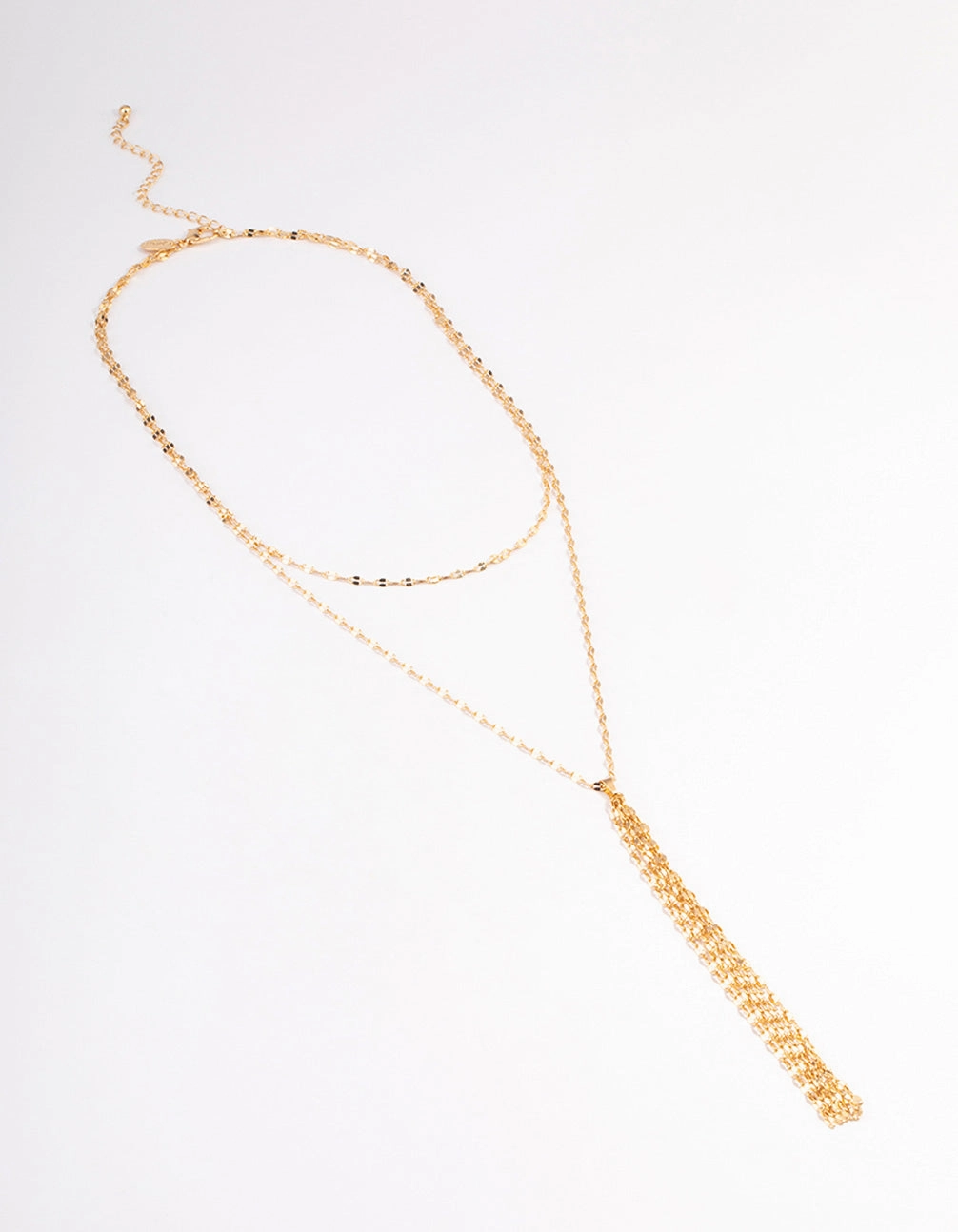 Gold Glistening Tassel Necklace