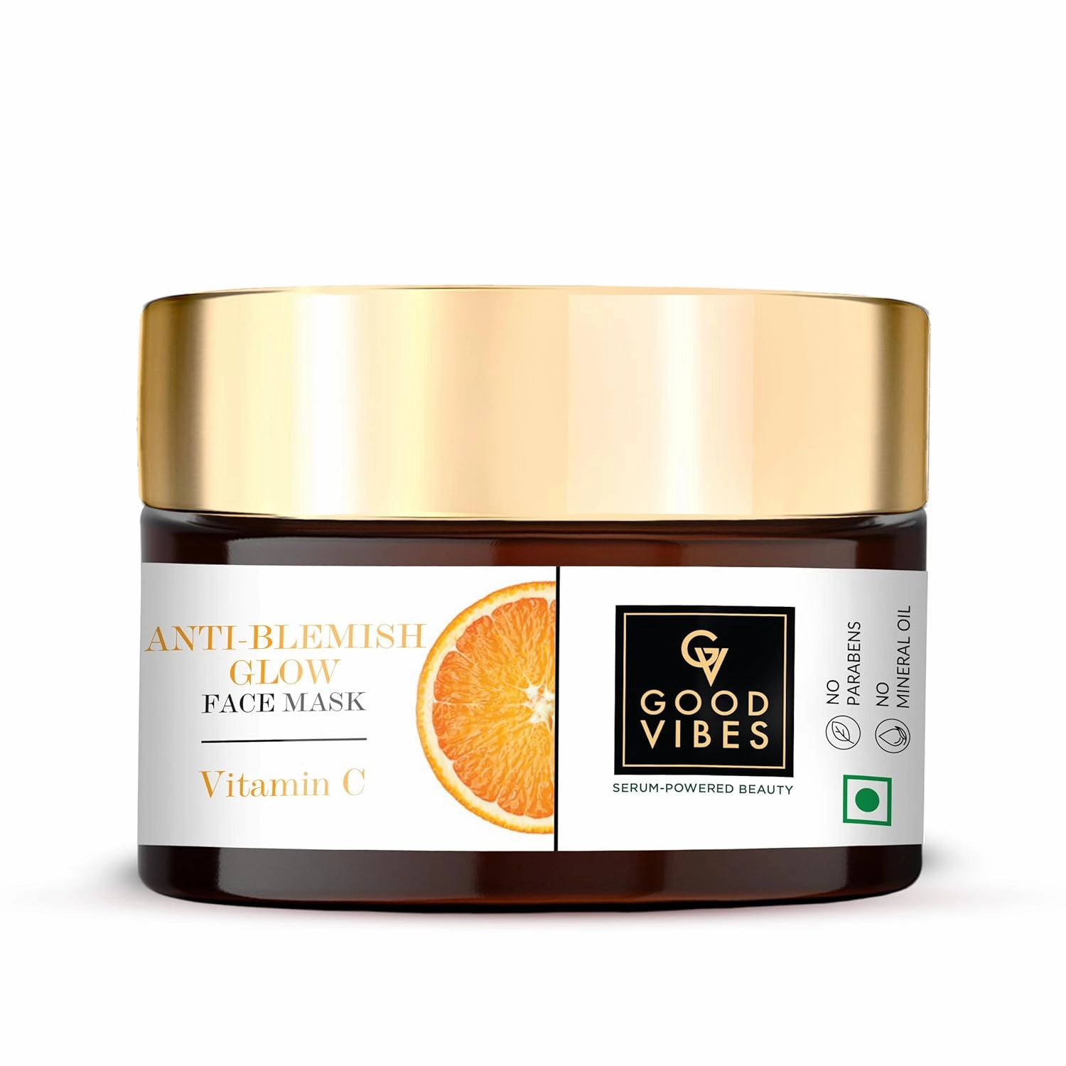 Good Vibes Vitamin C Glow Face Mask | Deep Cleansing Hydrating Softening Face Pack For All Skin Types | Rich in Antioxidants & Helps Clear Dark Spots | No Parabens & Sulphates (50 g/1.76 Oz)