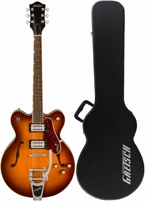 Gretsch G2622T Streamliner Center Block Double-Cut Guitar with Bigsby, Right-Handed (Abbey Ale) Bundle with Protective Hardshell Case (2 Items)