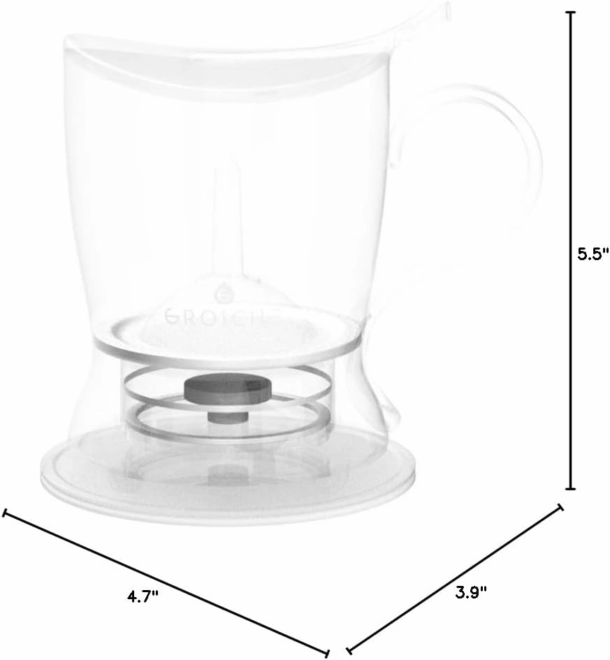 GROSCHE Aberdeen Tea Infuser Teapot & Smart Tea Maker - BPA-Free, Drip-Free Design | Coaster | Easy Brew | Easy Clean Steeper | Loose Leaf Brewing - Stylish Design | 17.7 oz - 1000 ml