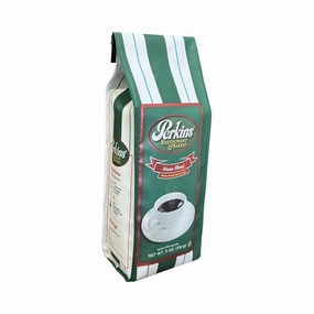Ground Coffee, Medium Roast, Perkins House Blend 100% Arabica Beans, 11oz Bag