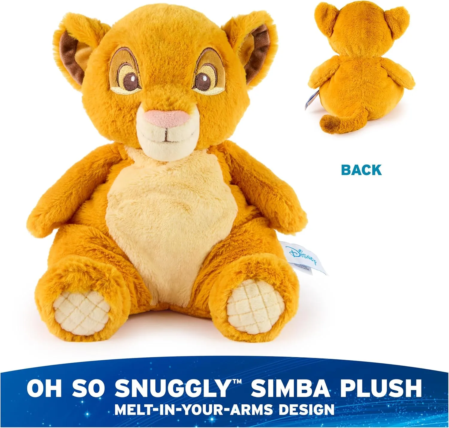 GUND Disney Official Simba Oh So Snuggly Plush, The Lion King, Lion Stuffed Animal for Babies and Infants, Yellow, 12.5”