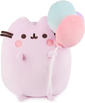 GUND Pusheen 15th Anniversary Squisheen Plush, Squishy Toy, Collectible Plush, Cat Stuffed Animal for Ages 8 and Up, Pink, 9.5”