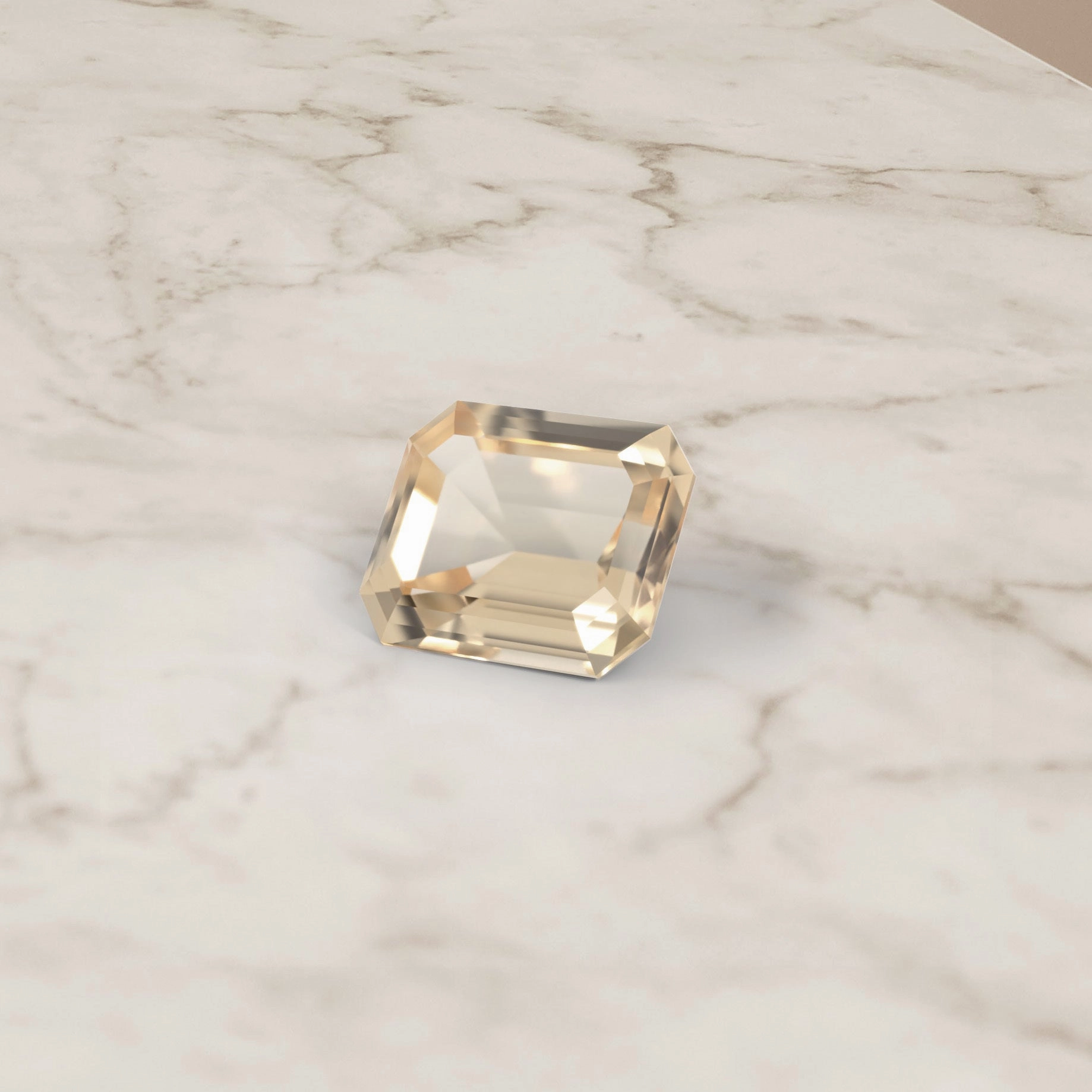Halo Oval Champagne Solar Diamond 18K Rose Gold Ring
