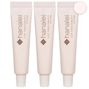 Hanalei Hydrating Lip Treatment Balm – Cruelty-Free, Paraben-Free Moisturizer for Severely Dry, Chapped Lips – Kukui Oil, Shea Butter & Grapeseed Oil – Clear Tint, Travel-Size 3-Pack (5ml X 3)