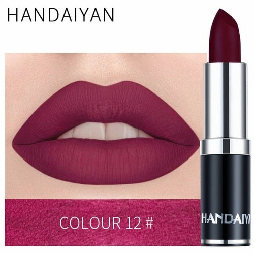 Handaiyan Sexy Nude Red Brown Purple Lipgloss Matte Lip Gloss Velvety