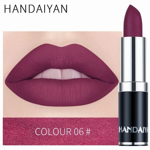 Handaiyan Sexy Nude Red Brown Purple Lipgloss Matte Lip Gloss Velvety