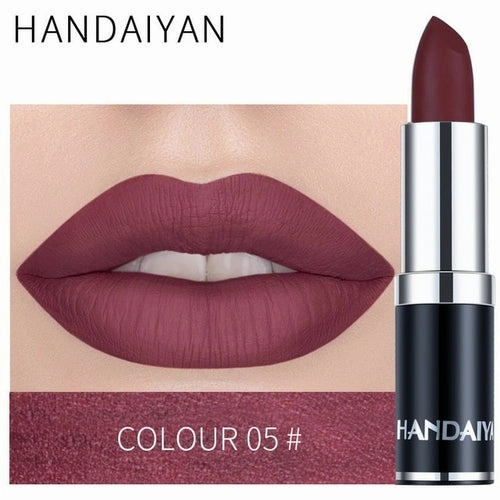 Handaiyan Sexy Nude Red Brown Purple Lipgloss Matte Lip Gloss Velvety