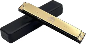 Harmonica Set Restoration C Tone Clear Tone Easy To Play(Gold)