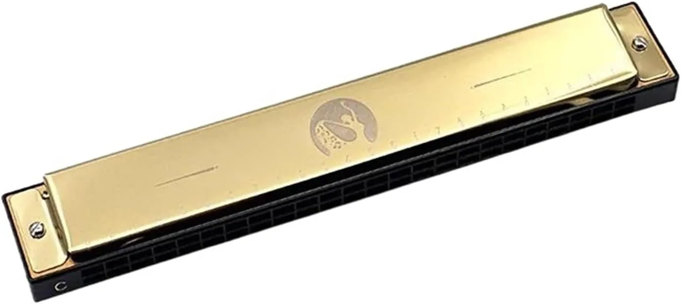 Harmonica Set Restoration C Tone Clear Tone Easy To Play(Gold)