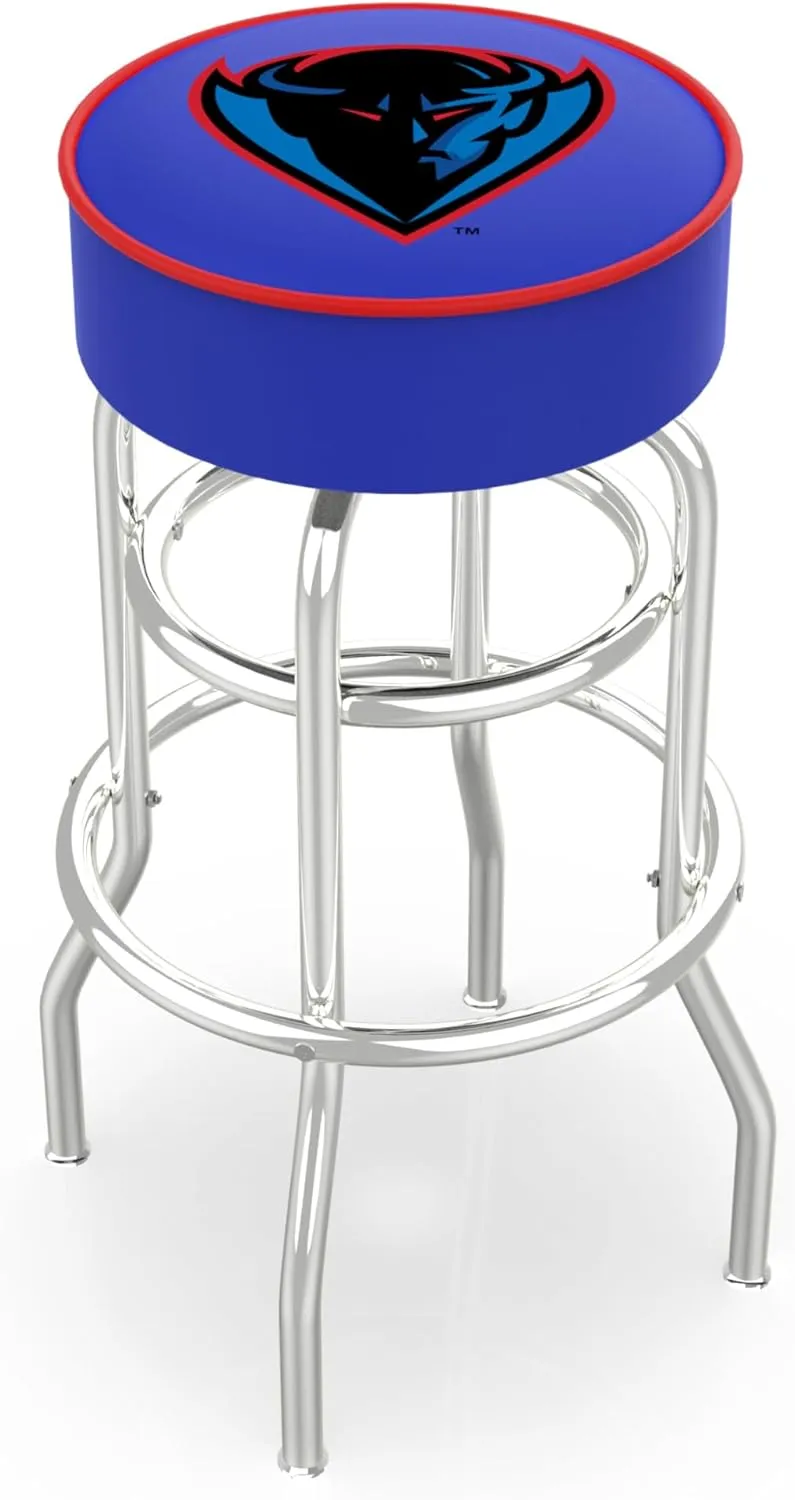 HBS L7C1 DePaul 25" Double-Ring Swivel Counter Stool with Chrome Finish