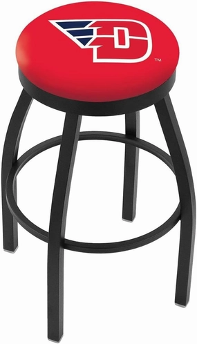 HBS L8B2B University of Dayton 30" Swivel Bar Stool with Black Wrinkle Finish