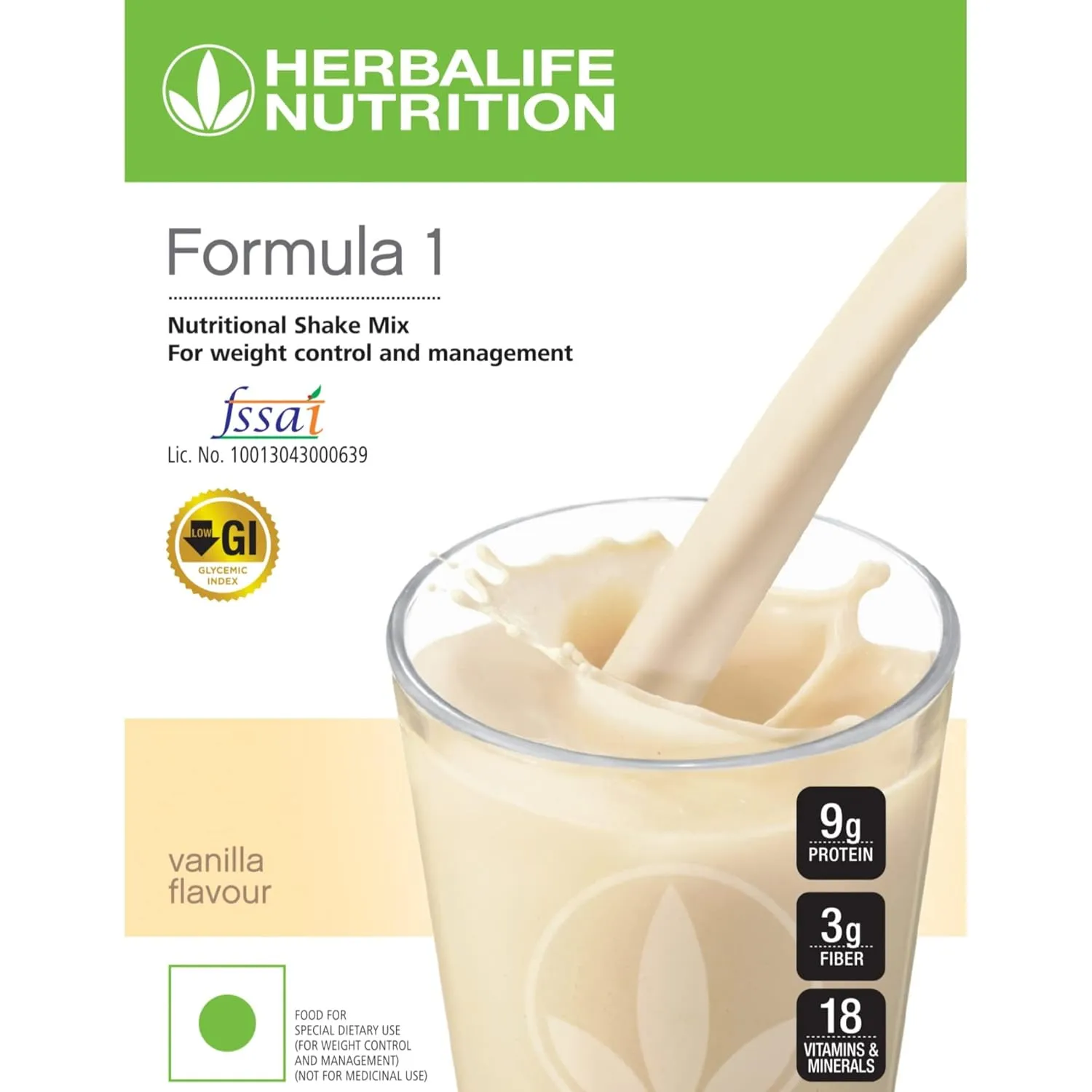 Herbalife Formula 1 Nutritional Shake Mix, Weight Management Meal Replacement, 500g (500 Gram, Vanilla)